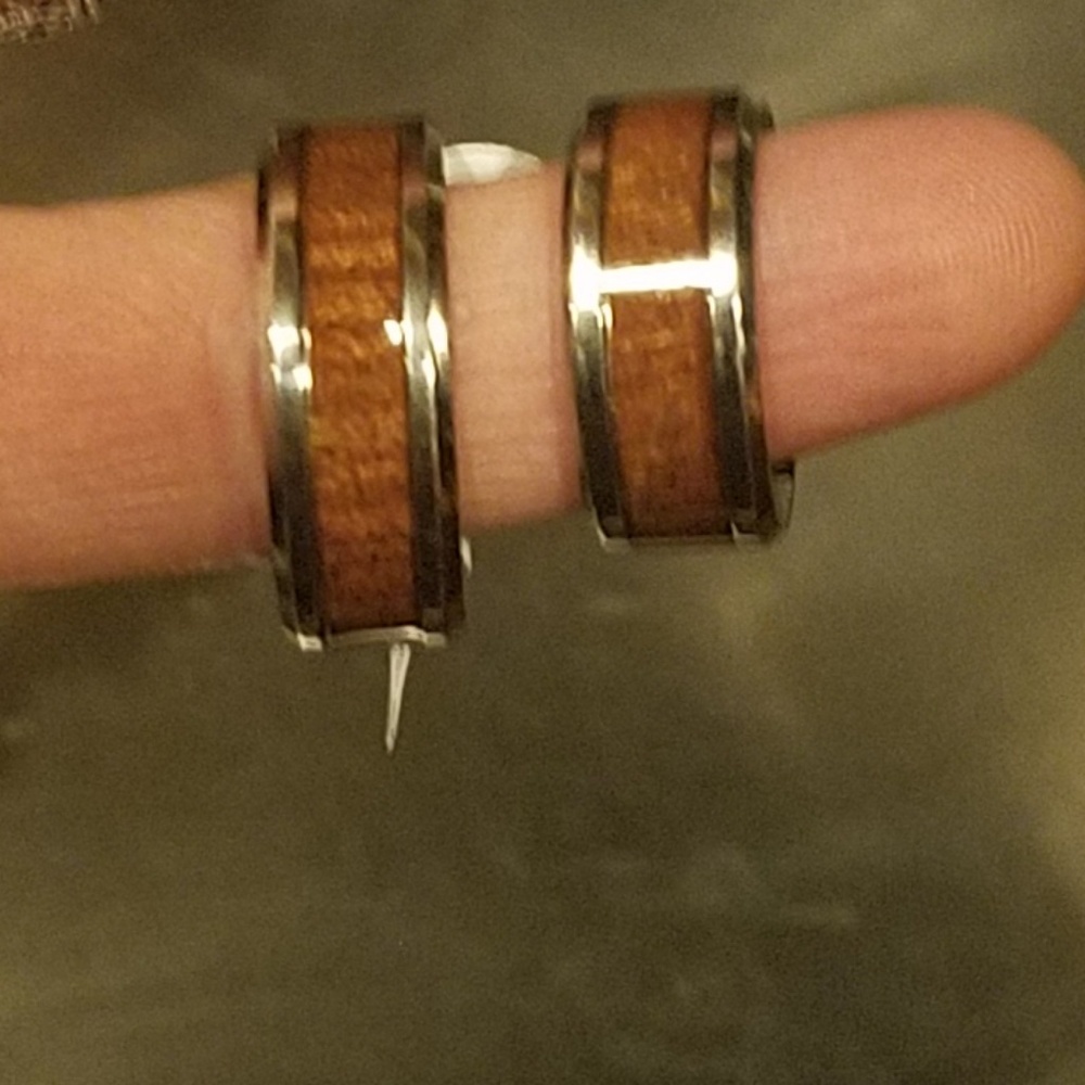 HAWAIIAN KOA COUPLES RINGS - Picture 4 of 7
